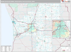 Grand Rapids-Wyoming Metro Area Digital Map Premium Style